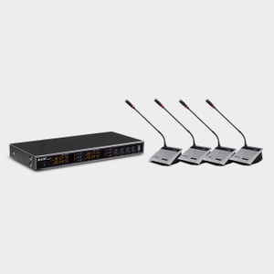 4CH UHF Wireless Conference Microphone System 